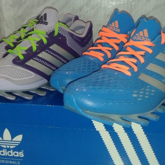 New adidas Spring Blade razor Running Shoes Women's Size 7 Blue orange D66216 - Picture 7 of 8